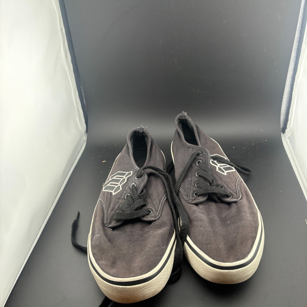 World Industries Wallie F210200 Mens US 10 Skateboard Shoes Black Canvas Sneaker